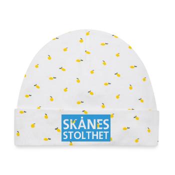 Skånes Pride Design - Baby Premium Organic Mütze - Weiß/Zitronengelb - Vorne