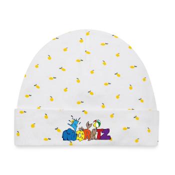 Moritz im Zirkus - Baby Premium Organic Mütze - Weiß/Zitronengelb - Vorne