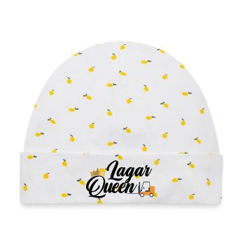 Lager Queen / Staplerfahrerin, Lagerist, Spedition - Baby Premium Organic Mütze - Weiß/Zitronengelb - Vorne