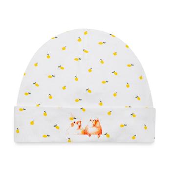 Birdies - Baby Premium Organic Mütze - Weiß/Zitronengelb - Vorne