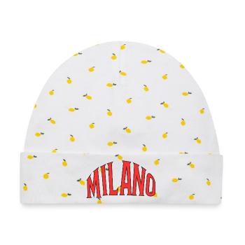 Milano - Baby Premium Organic Mütze - Weiß/Zitronengelb - Vorne