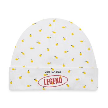 Zertifizierte Legende - Baby Premium Organic Mütze - Weiß/Zitronengelb - Vorne