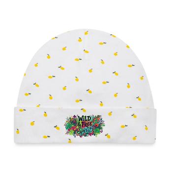 Wild and free spirit - Baby Premium Organic Mütze - Weiß/Zitronengelb - Vorne