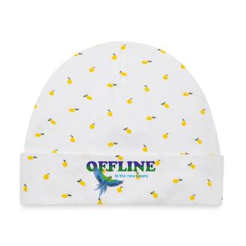 OFFLINE - Baby Premium Organic Mütze - Weiß/Zitronengelb - Vorne