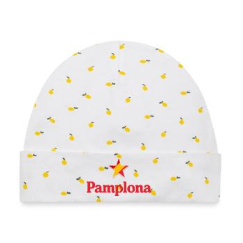 Stars von Spanien - Pamplona - Baby Premium Organic Mütze - Weiß/Zitronengelb - Vorne