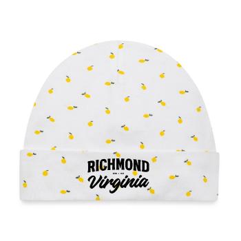 Richmond Virginia Schriftzug - Baby Premium Organic Mütze - Weiß/Zitronengelb - Vorne