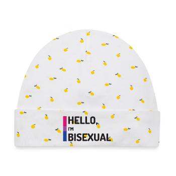 Hallo, ich bin bisexuell - Baby Premium Organic Mütze - Weiß/Zitronengelb - Vorne