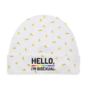 Hallo, ich bin bisexuell - Baby Premium Organic Mütze - Weiß/Zitronengelb - Vorne