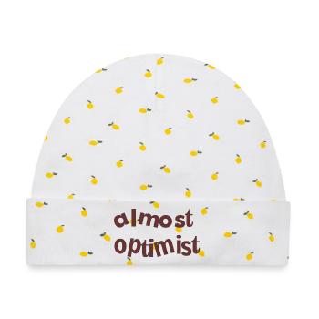 optimist - Baby Premium Organic Mütze - Weiß/Zitronengelb - Vorne