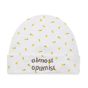optimist - Baby Premium Organic Mütze - Weiß/Zitronengelb - Vorne