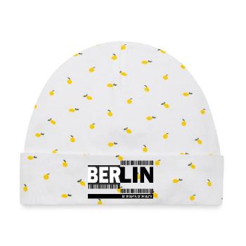 BERLIN - Barcode - Baby Premium Organic Mütze - Weiß/Zitronengelb - Vorne