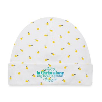 In Christ alone - Baby Premium Organic Mütze - Weiß/Zitronengelb - Vorne