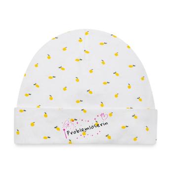 Zauberfunken Rosa Stardust - Baby Premium Organic Mütze - Weiß/Zitronengelb - Vorne
