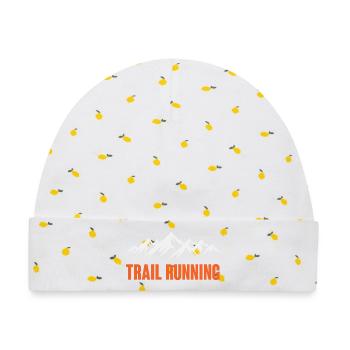 Trailrunning - Baby Premium Organic Mütze - Weiß/Zitronengelb - Vorne