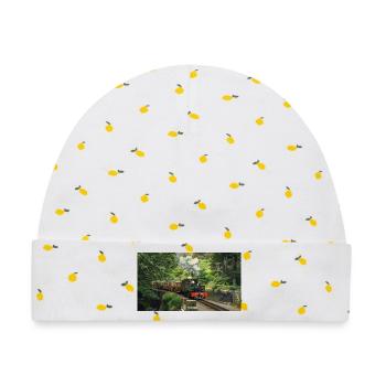 Ffestiniog Idyll - Baby Premium Organic Mütze - Weiß/Zitronengelb - Vorne
