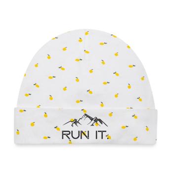 Ultra Running – Lauf es! - Baby Premium Organic Mütze - Weiß/Zitronengelb - Vorne