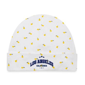 Los Angeles Motiv für USA Fans - Baby Premium Organic Mütze - Weiß/Zitronengelb - Vorne