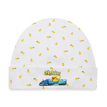 Holiday Truck Duck Road Urlaub - Baby Premium Organic Mütze - Weiß/Zitronengelb - Vorne
