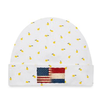USA Holland Niederlande Flagge Freundschaft - Baby Premium Organic Mütze - Weiß/Zitronengelb - Vorne