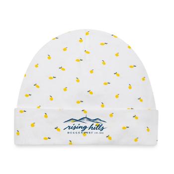 Deggendorf-Shirt rising hills Dreitannenriegel - Baby Premium Organic Mütze - Weiß/Zitronengelb - Vorne