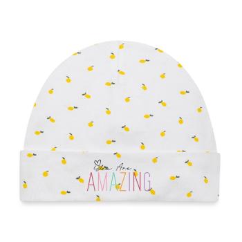 You Are Amazing! Personalisierbar - Baby Premium Organic Mütze - Weiß/Zitronengelb - Vorne