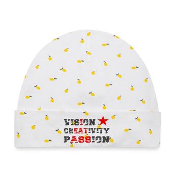 Vision Creativity Passion I Eat Ass Funny Meme - Baby Premium Organic Mütze - Weiß/Zitronengelb - Vorne