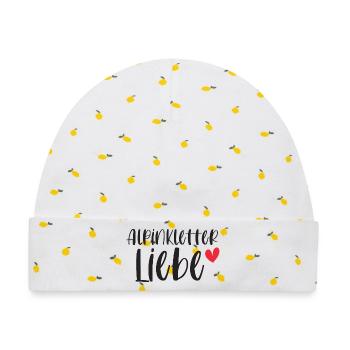 Klettern Alpinklettern Alpin Liebe Berge Geschenk - Baby Premium Organic Mütze - Weiß/Zitronengelb - Vorne