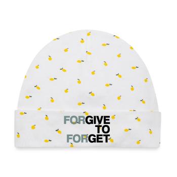 Forgive to forget - Baby Premium Organic Mütze - Weiß/Zitronengelb - Vorne