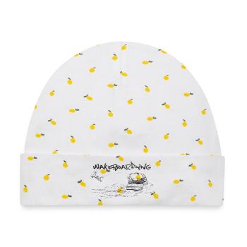 Wakeboarding Action Motiv - Baby Premium Organic Mütze - Weiß/Zitronengelb - Vorne
