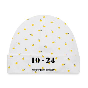 10-24_MP_Suspicious_person - Baby Premium Organic Mütze - Weiß/Zitronengelb - Vorne