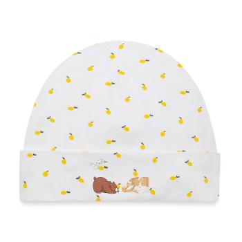 Bär & Papier - Baby Premium Organic Mütze - Weiß/Zitronengelb - Vorne