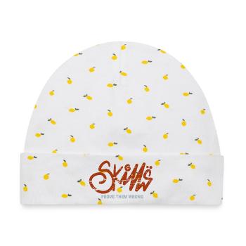 Skills Prove Them Wrong Retro Streetwear - Baby Premium Organic Mütze - Weiß/Zitronengelb - Vorne