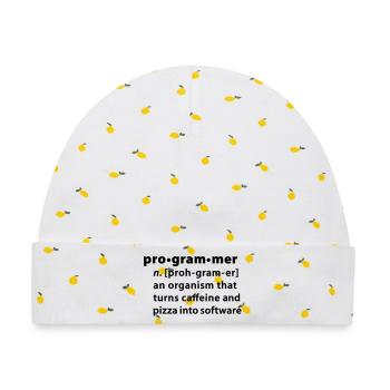 Programmer Wörterbuchdefinition - Baby Premium Organic Mütze - Weiß/Zitronengelb - Vorne