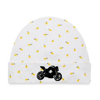 Kawasaki z750 (07) - Baby Premium Organic Mütze - Weiß/Zitronengelb - Vorne