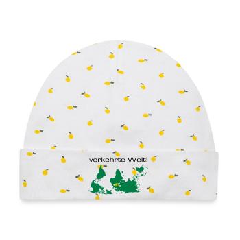 verkehrte welt - Baby Premium Organic Mütze - Weiß/Zitronengelb - Vorne