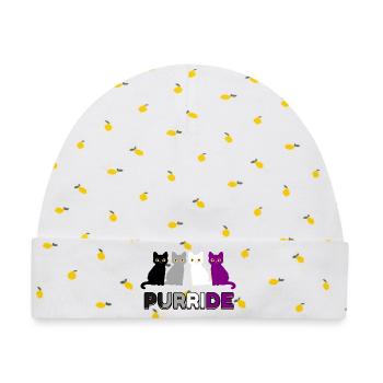 Purride Ace Pride - Baby Premium Organic Mütze - Weiß/Zitronengelb - Vorne