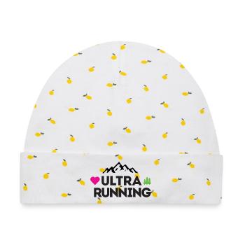 Ultra Running – Meine Liebe - Baby Premium Organic Mütze - Weiß/Zitronengelb - Vorne
