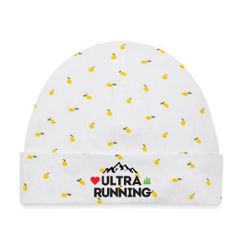 Ultra Running – Meine Liebe - Baby Premium Organic Mütze - Weiß/Zitronengelb - Vorne