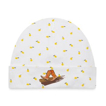 Square Dance - Cowboystiefel auf dem Parkett - Baby Premium Organic Mütze - Weiß/Zitronengelb - Vorne
