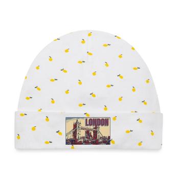 London Tower bridge skyline - Baby Premium Organic Mütze - Weiß/Zitronengelb - Vorne