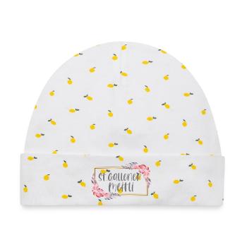 Schweiz St. Gallen Mädchen Heimat Geschenk - Baby Premium Organic Mütze - Weiß/Zitronengelb - Vorne