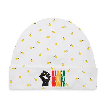 Black History Month - Baby Premium Organic Mütze - Weiß/Zitronengelb - Vorne