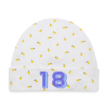 18. 18 JAHRE ALT. 18. JAHRESTAG. 18. GEBURTSTAG. - Baby Premium Organic Mütze - Weiß/Zitronengelb - Vorne