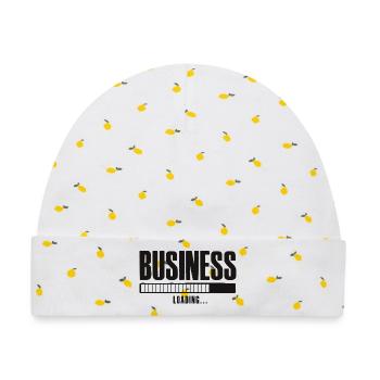 Business Loading Online Business Affiliate - Baby Premium Organic Mütze - Weiß/Zitronengelb - Vorne