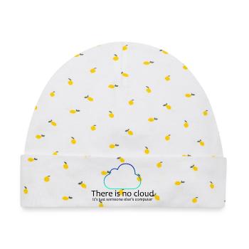 Keine Cloud-Programmierung Lustiges T-Shirt - Baby Premium Organic Mütze - Weiß/Zitronengelb - Vorne