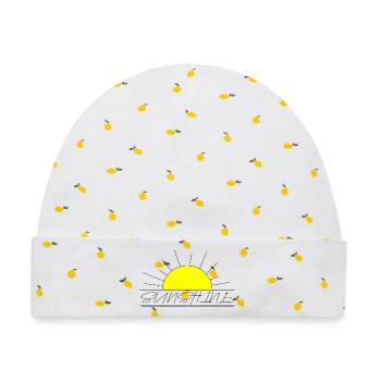 Sunshine - Baby Premium Organic Mütze - Weiß/Zitronengelb - Vorne