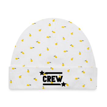 Crew - Baby Premium Organic Mütze - Weiß/Zitronengelb - Vorne