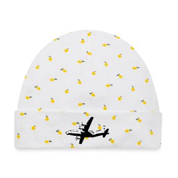 Antonov 12 - Baby Premium Organic Mütze - Weiß/Zitronengelb - Vorne