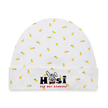 Hasi ist der Liebste Ostern - Baby Premium Organic Mütze - Weiß/Zitronengelb - Vorne