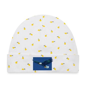 Adlerflug im blauen Himmel, Seattle, Seahawks - Baby Premium Organic Mütze - Weiß/Zitronengelb - Vorne